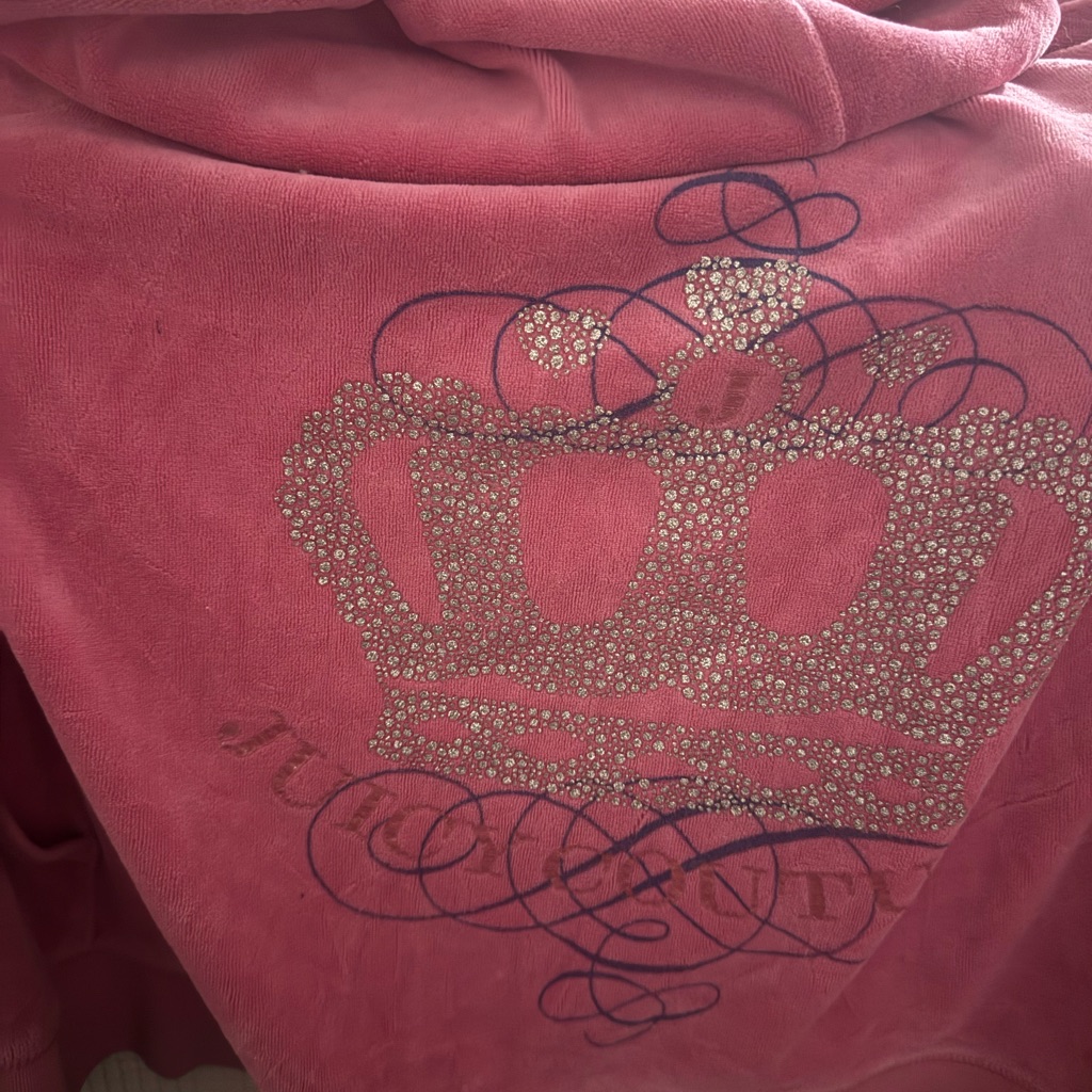 ~ Juicy Couture Classic Y2k Velour Track Jacket /Hoodie (Women's Size: